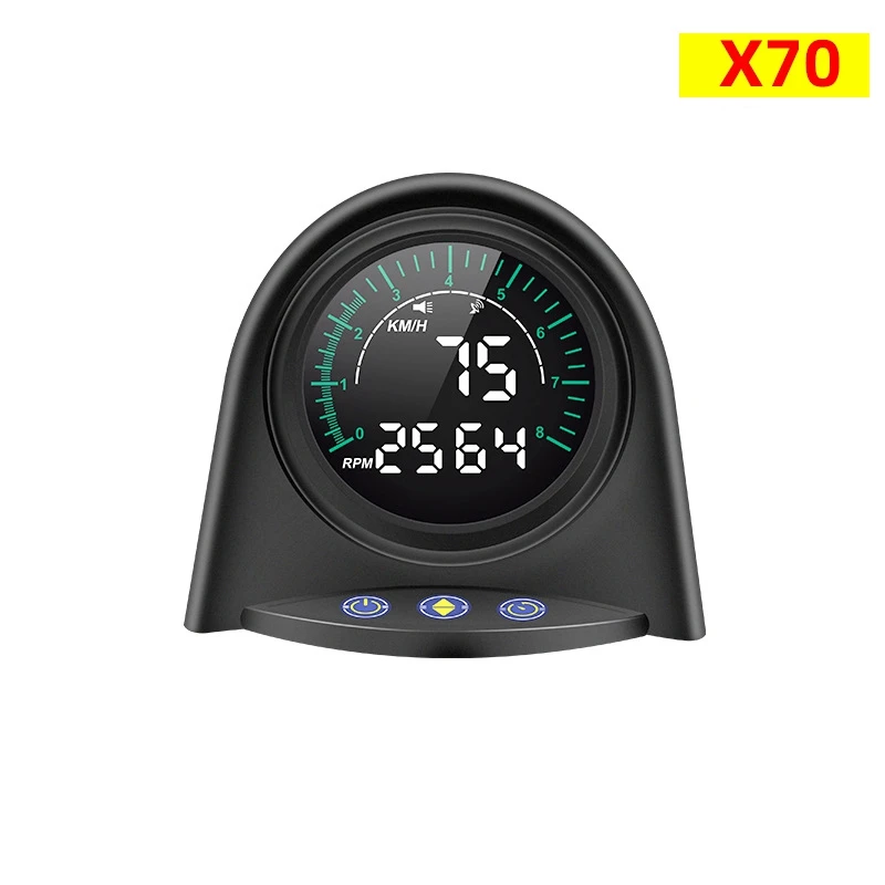 X70 OBD OBD2 HUD Speedometer Code Reader Engine RPM Monitor Speed Alarm KMH/MPH