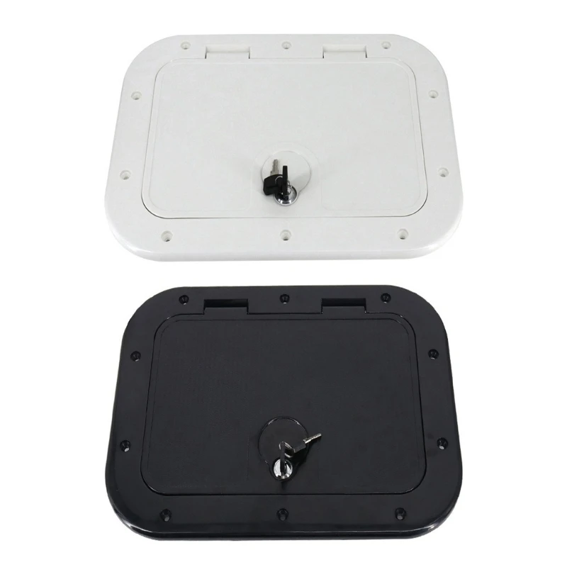 

Marine Boat Safety Hatches Deck Plate with Reinforced Hinges Weatherproof Construction and Key Lock for Outdoor Installation