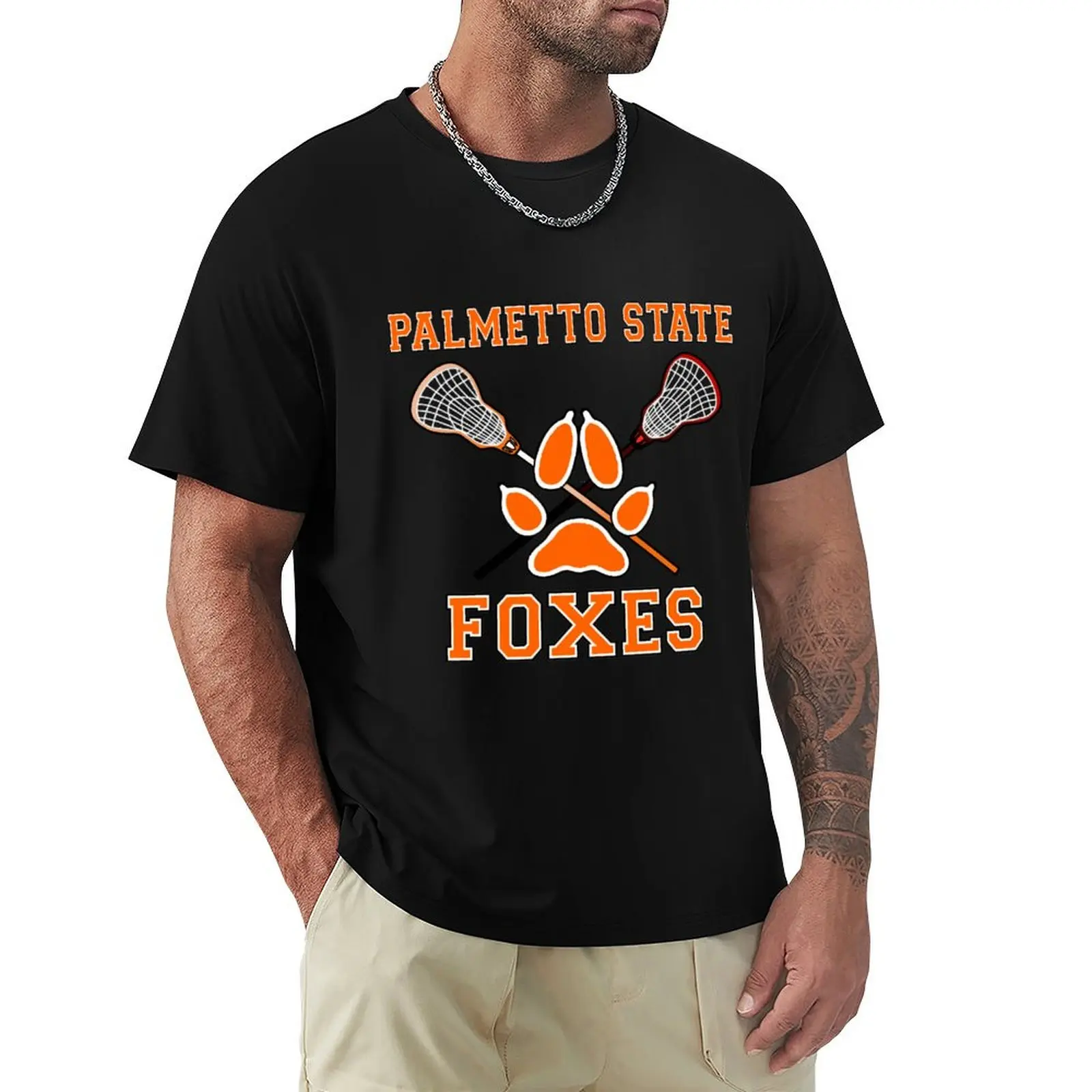 Palmetto State Foxes Exy Crest T-Shirt Retro Graphic Print T-Shirt