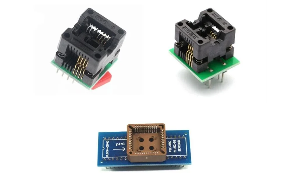 1PCS Adapter PCB Circuit Board PLCC44 To DIP40 Sop8 To Dip8 IC SOCKET SMD SMT To DIP TEST  sop-8 dip-8