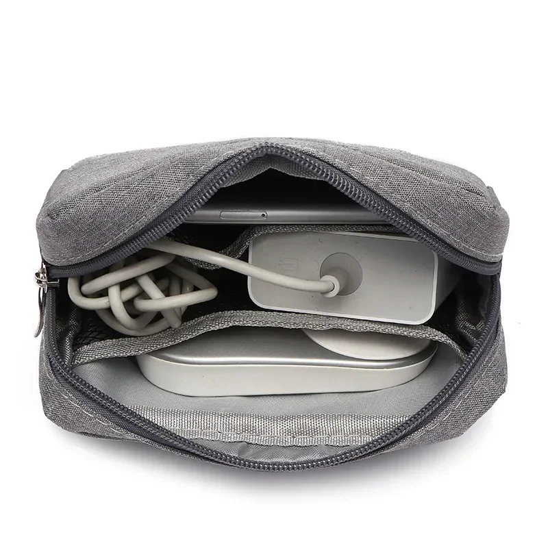 Travel Digital Accessories Organizer Case for Headphones Charger Mouse Portable Zipper Accessories USB Data Cable Storage Bag