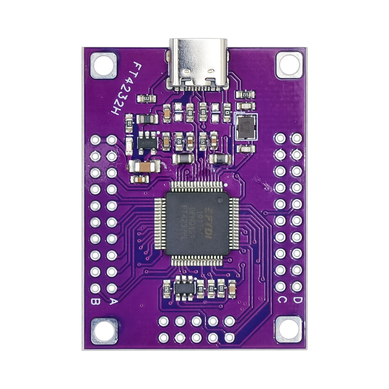 FT4232 Four-channel TYPE-C to Serial Port UART/SPI/I2C/JTAG/RS232 /RS485/RS422 Module 4 Channel FT4232HL