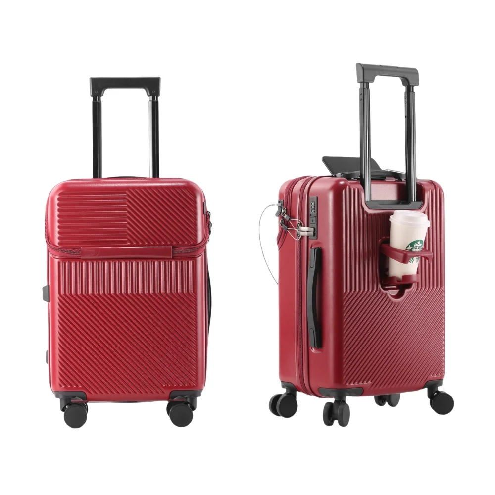 1 piece of luggage, 20/22/24/26 inches, swivel wheel combination lock carry-on luggage, multi-purpose travel luggage