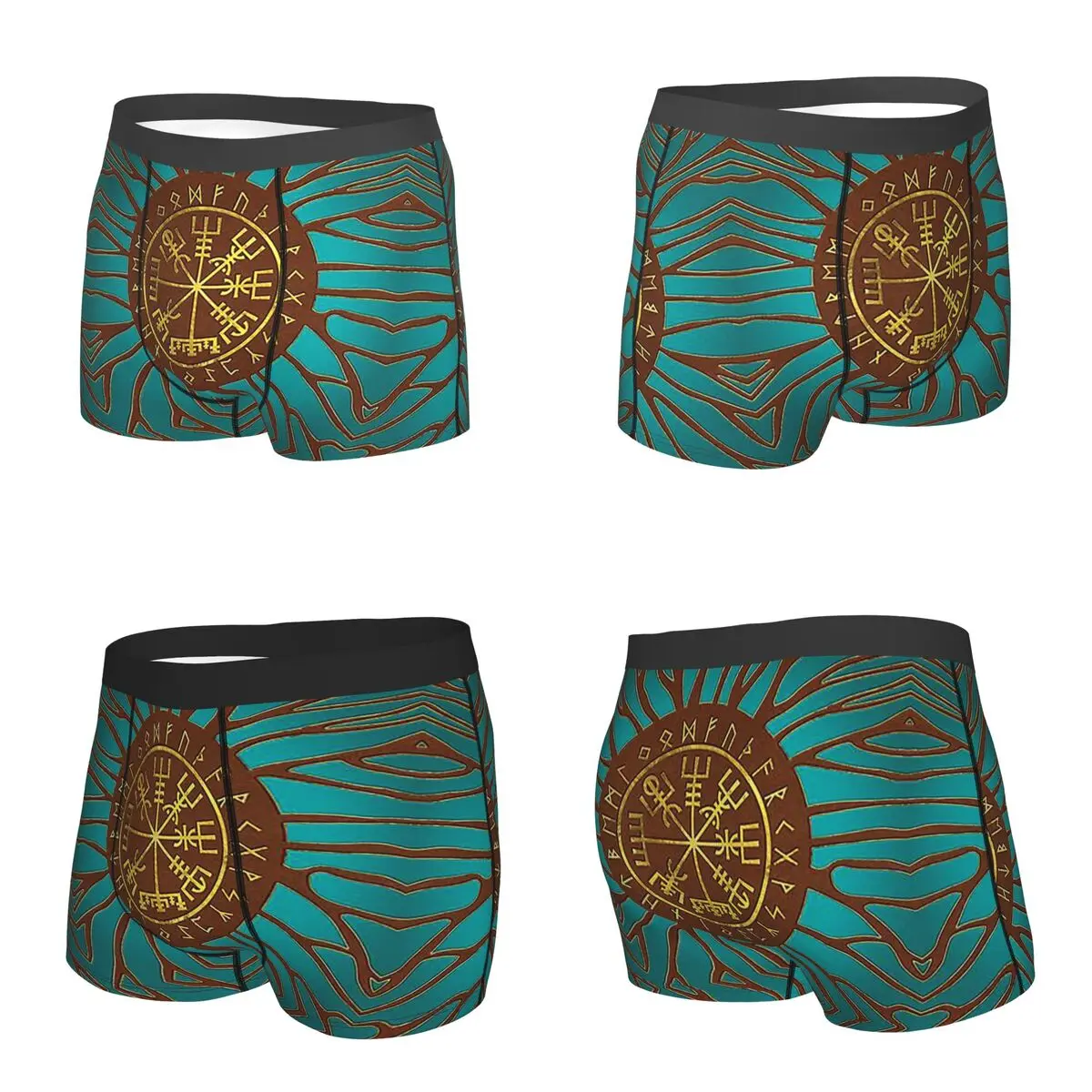 الملاكم السروال السراويل Vegvisir فايكنغ الفن الغزلان الملاحة البوصلة سراويل ملابس داخلية للرجال لهدايا رجل صديقها