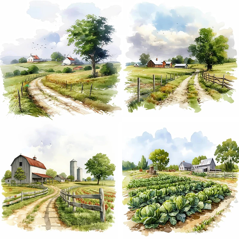 

MT890# Farmyard Farm Stickers, Bright Wall for Home, Cabinet, Door,Toilet,Decoration, Vinyl Car Decals, Outdoor Indoor Use