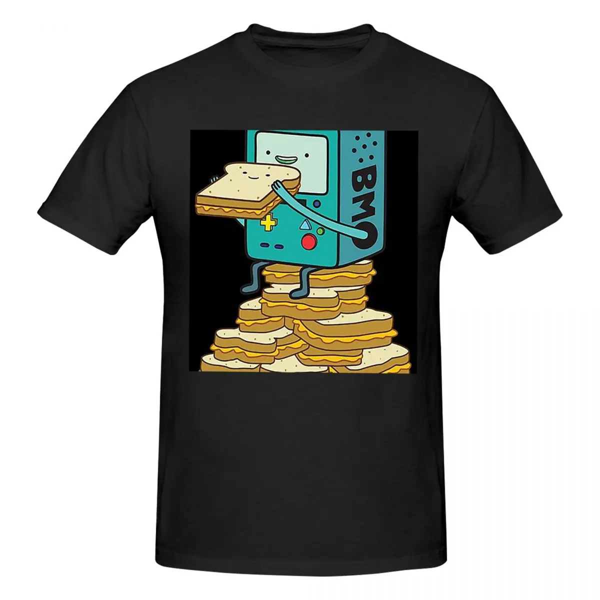 

Bmo Men T-Shirt Classic Plus Size T Shirts Men's Round Neck Cotton Tees Short Summer Male