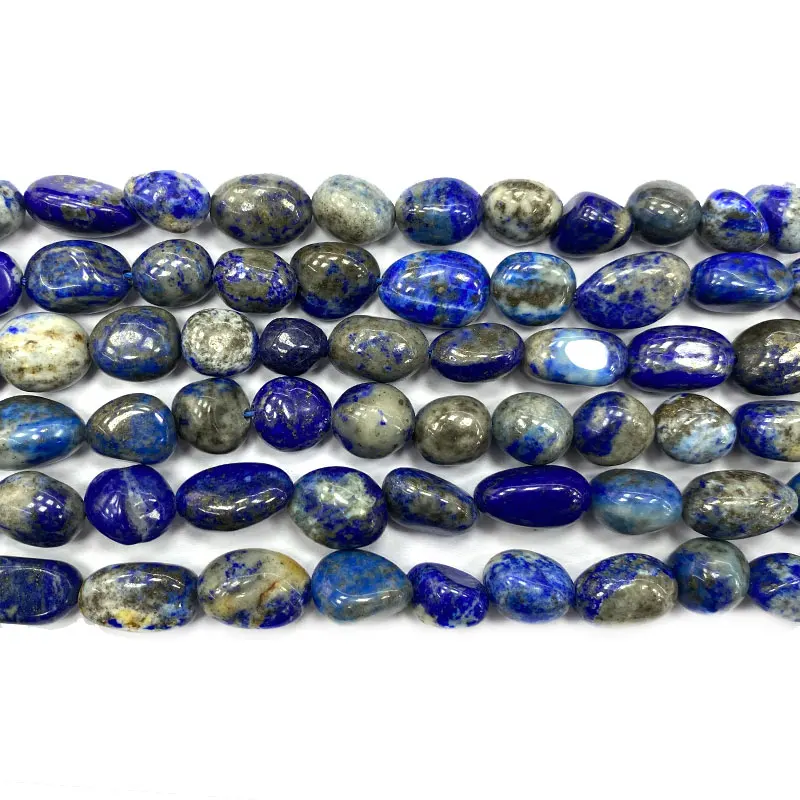 Natural Gemstone Blue Lapis Lazuli 8-10mm Irregular Stone Space Beads Charms Diy Women Bracelets Necklace for Jewelry Making