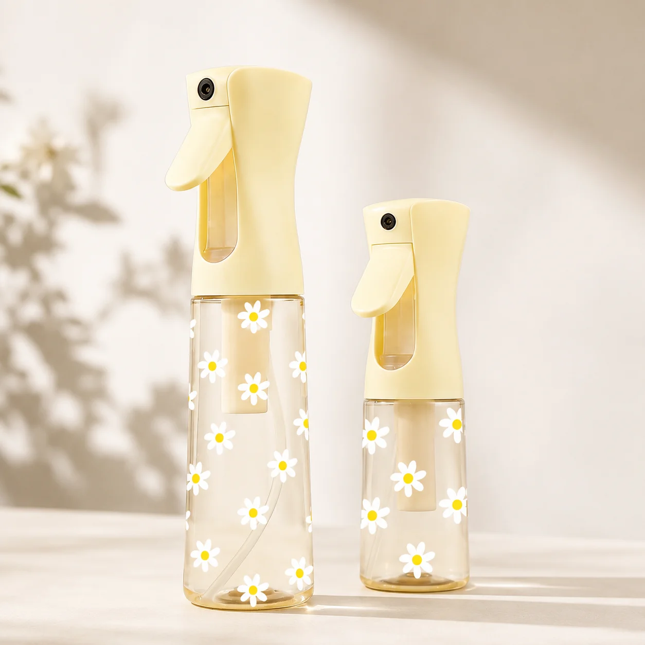 Daisy Fine Mist Spray Bottle, Refillable Continuous Water Mister for Hair Styling Plants Beauty Cleaning Travel