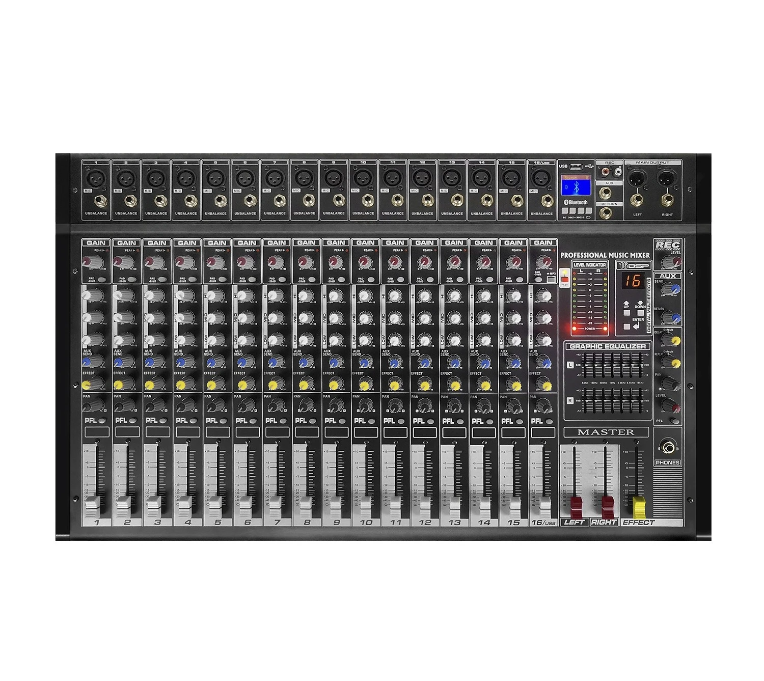 High-power mixer power amplifier stage performance wedding power amplifier 48V Bluetooth all-in-one machine