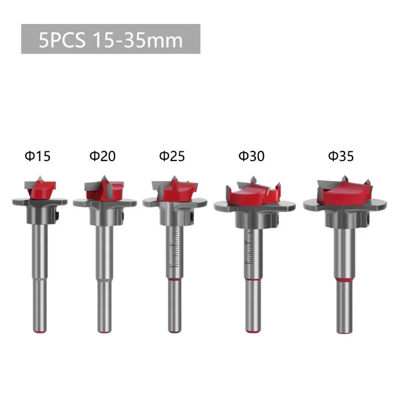 Imagem -05 - Brocas de Perfuração com Caixas Cortador de Madeira Auger Chave Sextavada Madeira Hole Saw Ferramentas Elétricas 15 mm 20 mm 25 mm 30 mm 35 mm Pcs Conjunto