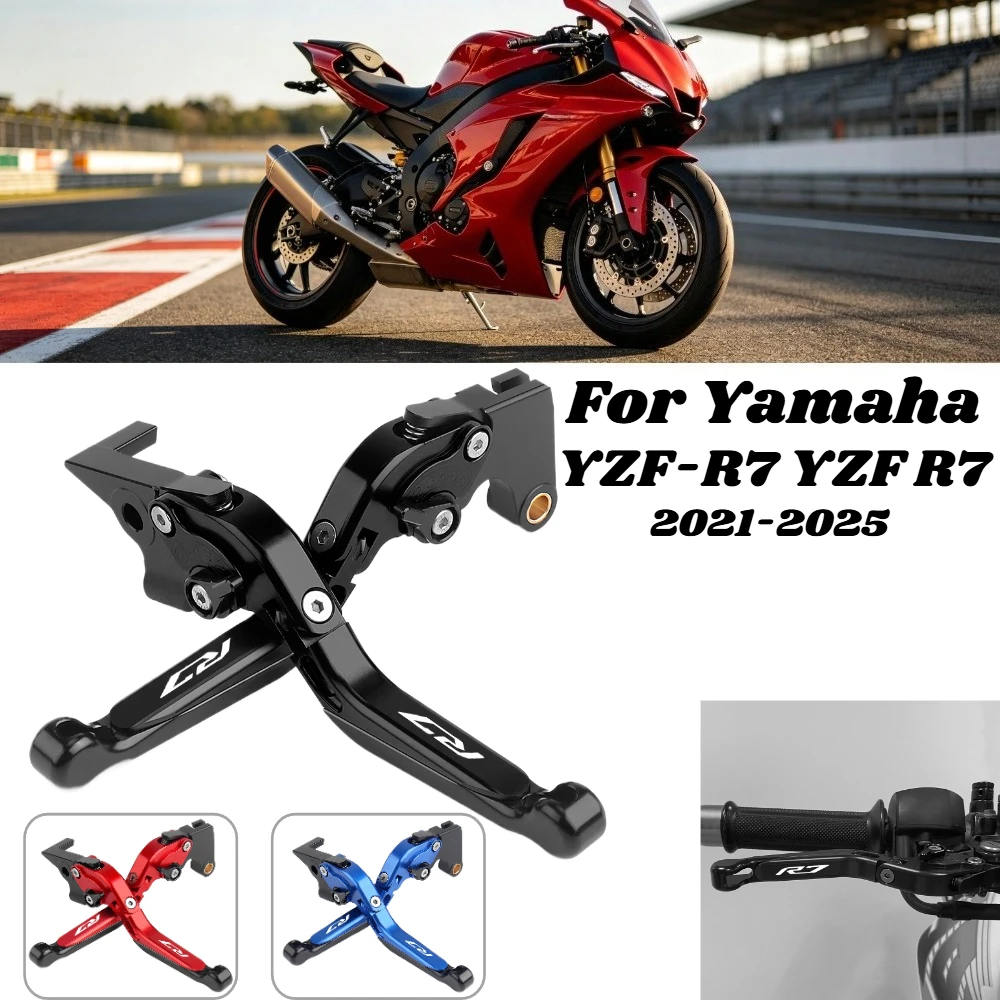 For Yamaha YZF-R7  R7 2021-2025 CNC Yamaha Motorcycle CNC Adjustable Folding  Brake Clutch Levers Handle Motorcycle Handle Parts