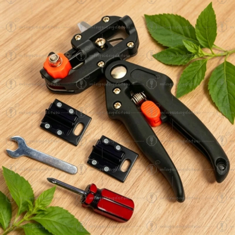 Fruit Tree Grafting 3 Kinds of Blades + Cloth Scissors, Two-in-one Multi-functional Gardening Tools, Essential for Orchards