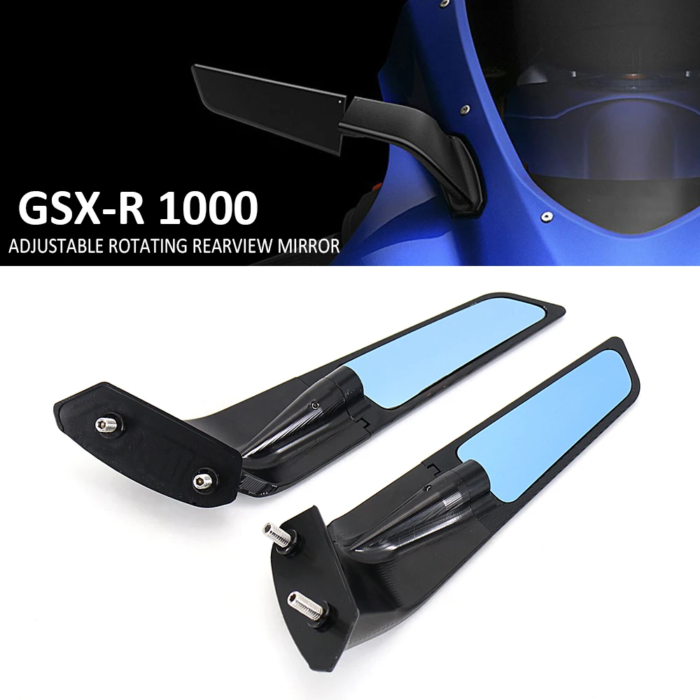 NEW Rear View Mirrors For SUZUKI GSX-R 1000 GSXR 1000 Motorcycle Wind Wing Adjustable Rotating Rearview Side Mirrors GSX-R 1000