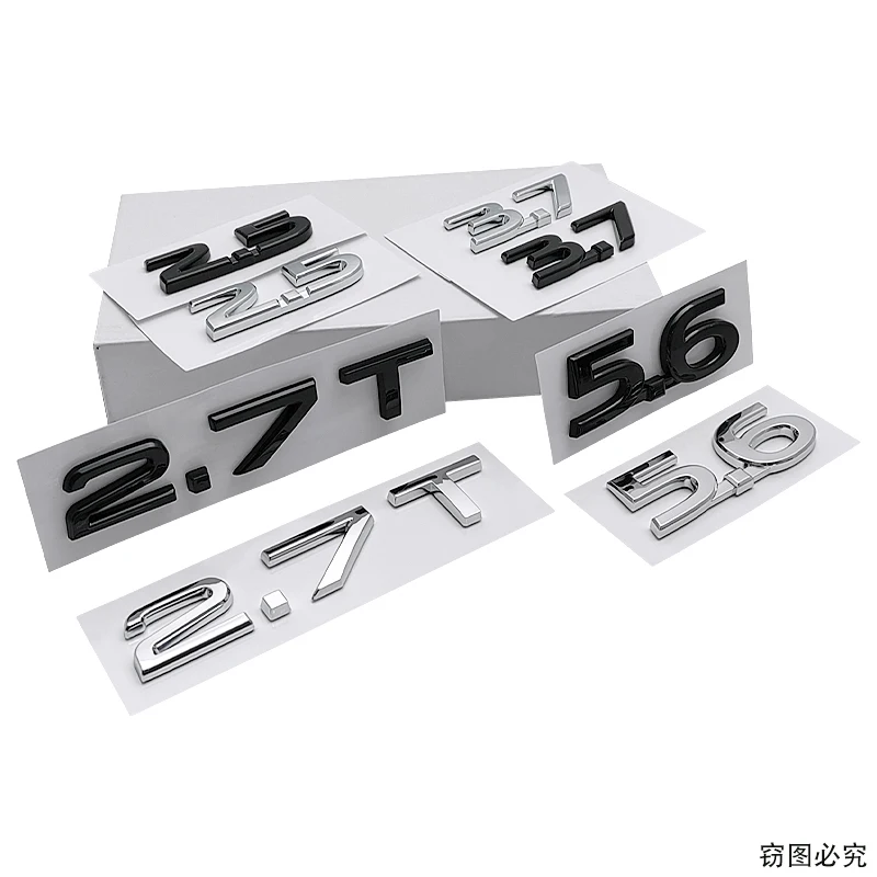 

For infiniti 2.5 3.7 5.6 2.7T rear boot displacement letter labels car refit body fender rear tail conjoined digital car sticker