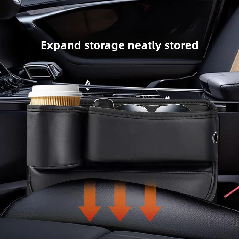 

For Mercedes Benz C Class W205 C63 C180 C200 C300 S205 2014~2021 Car Seat Side Gap Storage Box With Cup Holder Organizer Bag Kit