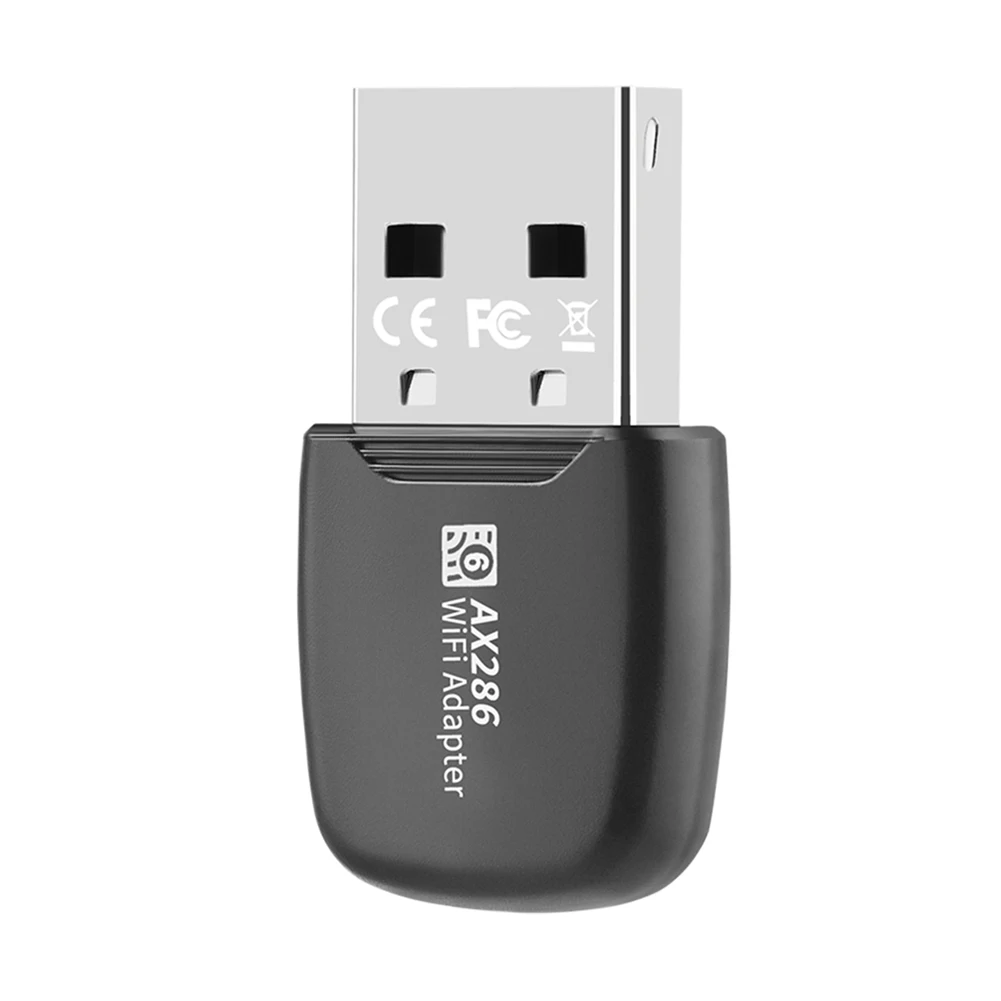 USB WiFi 6 محول USB صغير واي فاي بطاقة محول 2.4 جيجا هرتز 286.8 ميجا بت في الثانية استقبال الشبكة اللاسلكية للكمبيوتر/الكمبيوتر المحمول Windows7/10/11