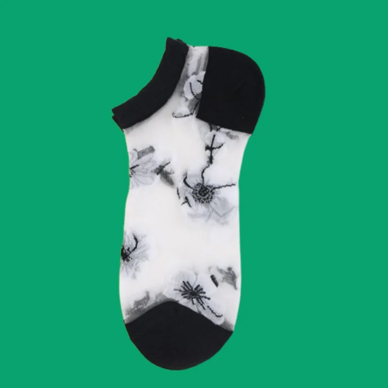 

5/10 Pairs 2024 New Retro Four-season Comfortable Mid-tube Socks Hyuna Style Casual Breathable Large Flower Socks