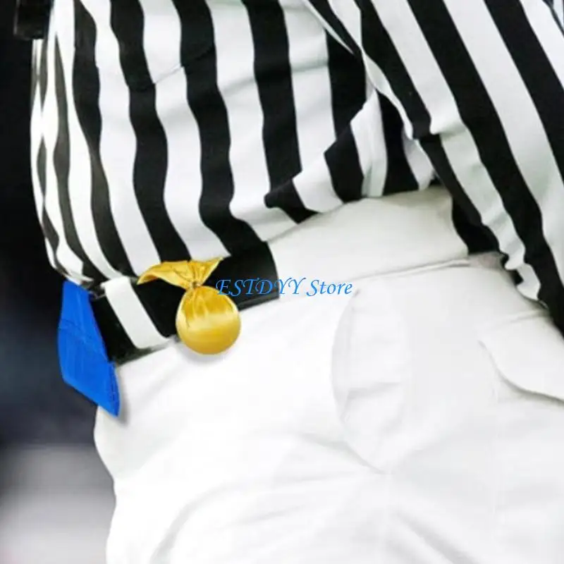 G6DE 6pcs Flagantes los árbitros del árbitro Banderas con 2 piezas grano cuello largo para juego fútbol Penaltis