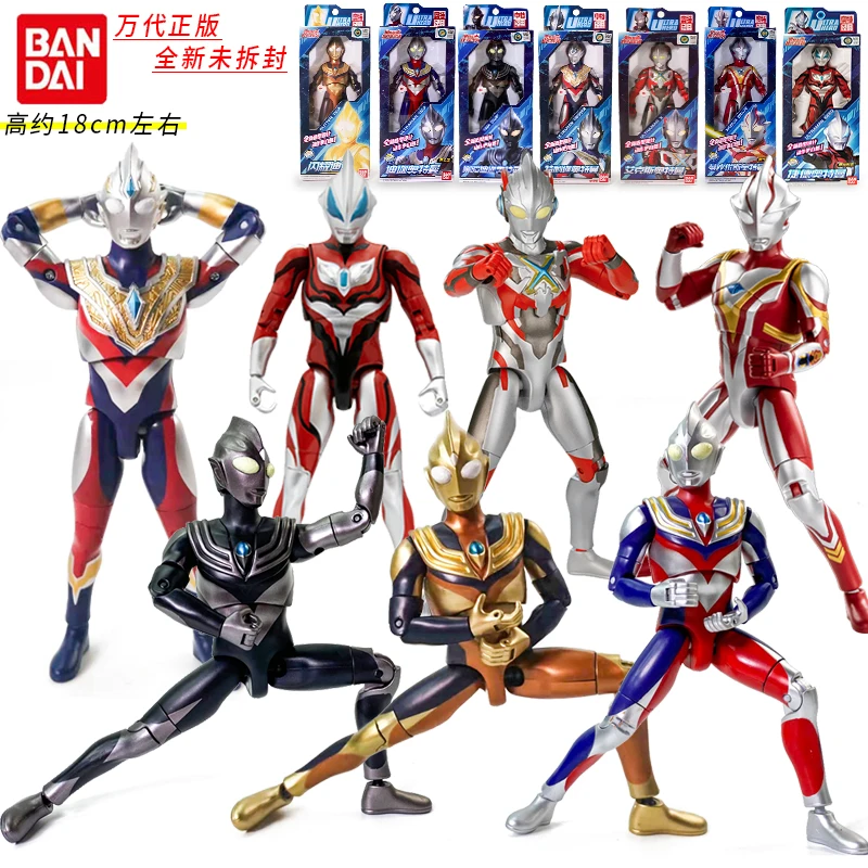 

Genuine Bandai Ultraman Action Figure - Voice-Activated 22 Joints Super Articulated | Geed Tiga Zero Blazar Toy Child Gift