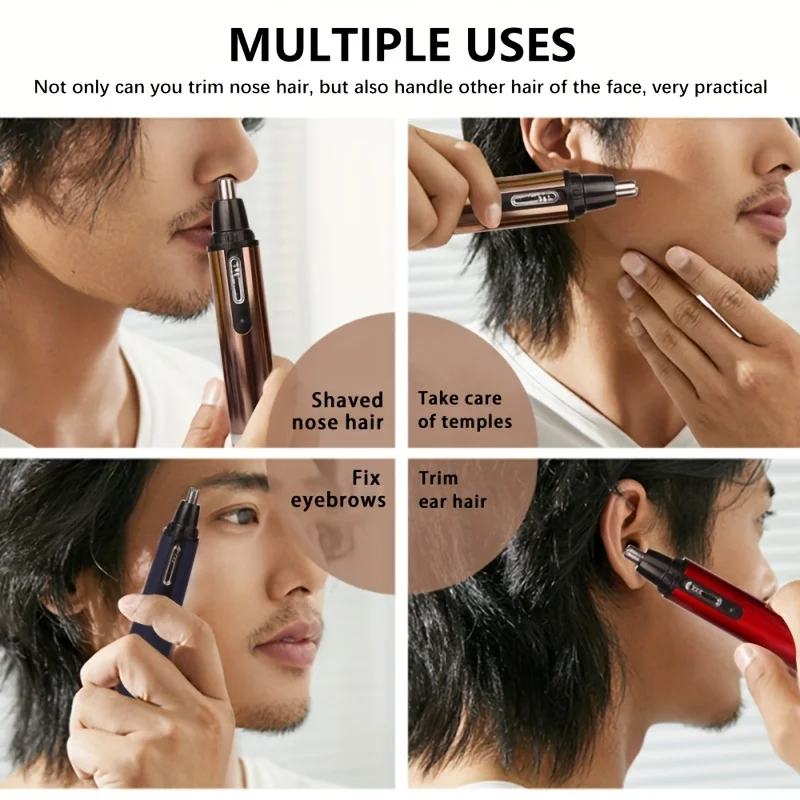 Ear Nose Hair Trimmer Clipper  Shaving Safety Face Care Nose Beard Cleaning Machine For Men Women Hair Removal Painless