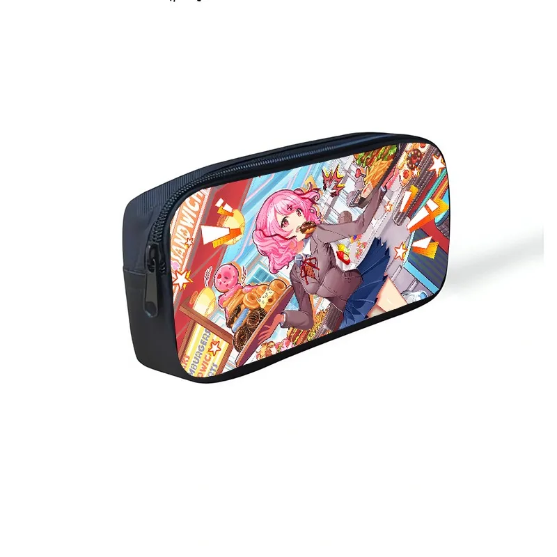 Doki Doki Literature Club Pencil Case Cute Game Anime  Large Capacity PU Stationery Pen Box Bag Single Layer Storage Pouch Gift