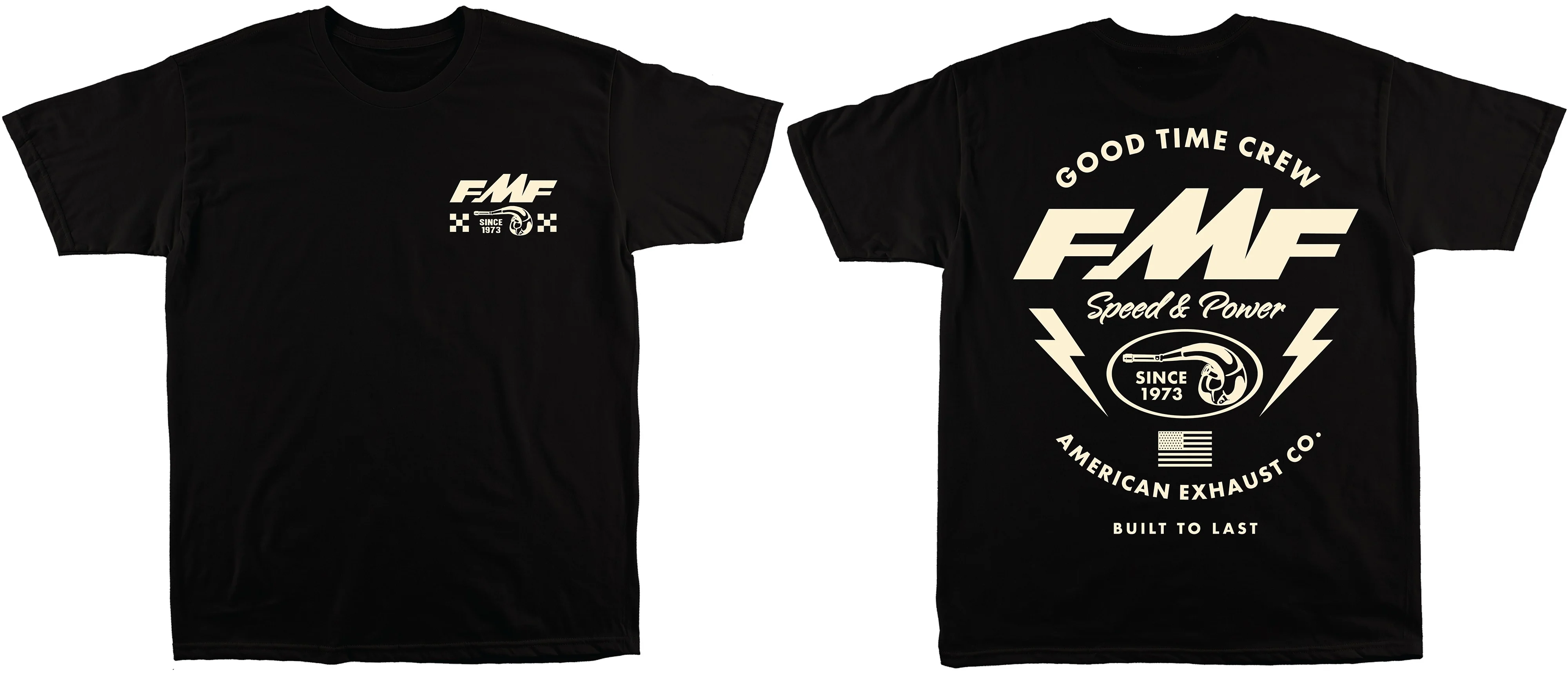 Klassisches Good Time Crew FMF Racing 1973 Offroad-Motorrad-Auspuff-Marken-Grafik-T-Shirt aus Baumwolle für Herren und Damen, Streetwear-T-Shirt – Detail 6