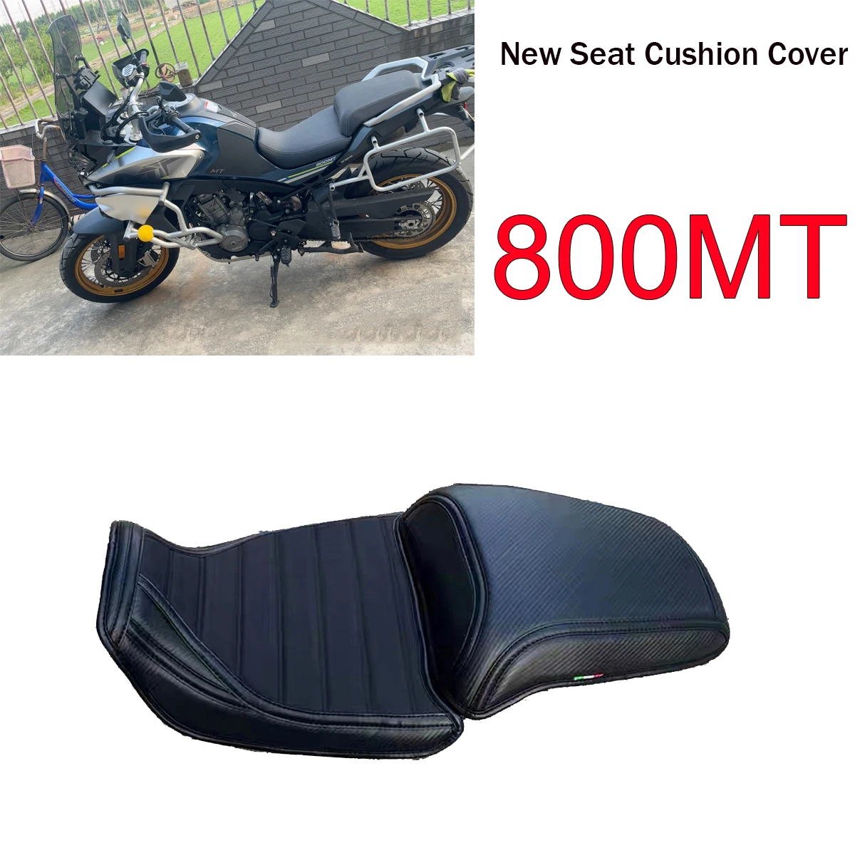 New Custom Cushion Soft Seat Cover Thickening and softening  carbon fibre For CFMOTO  800mt mt800 cf800 mt 800
