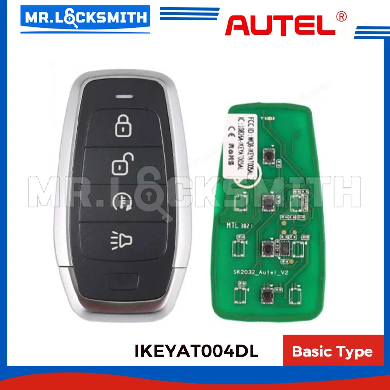 AUTEL IKEYAT004DL AT004DL 4 Buttons Universal Smart Remote Key for KM100/IM508/IM608