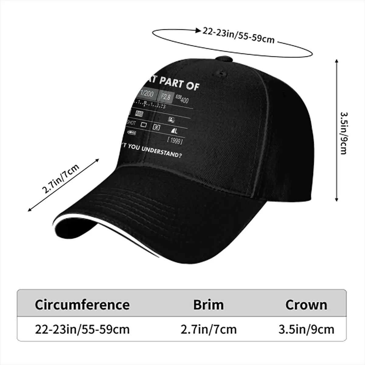 Summer Cap Sun Visor  DSLR Camera LCD Screen Lens Aperture Design Hip Hop Caps Photographer Camera Patent Cowboy Hat Peaked Hats