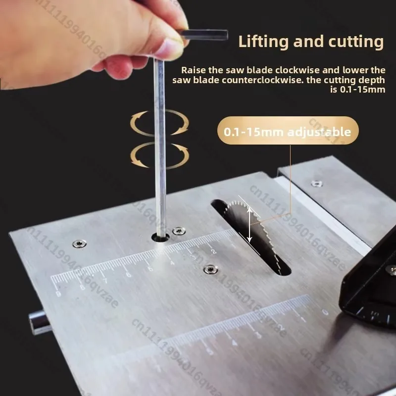 Portable Compact Precision Table Saw Multifunctional Electric Woodworking Slide DIY Brushed 12-24V