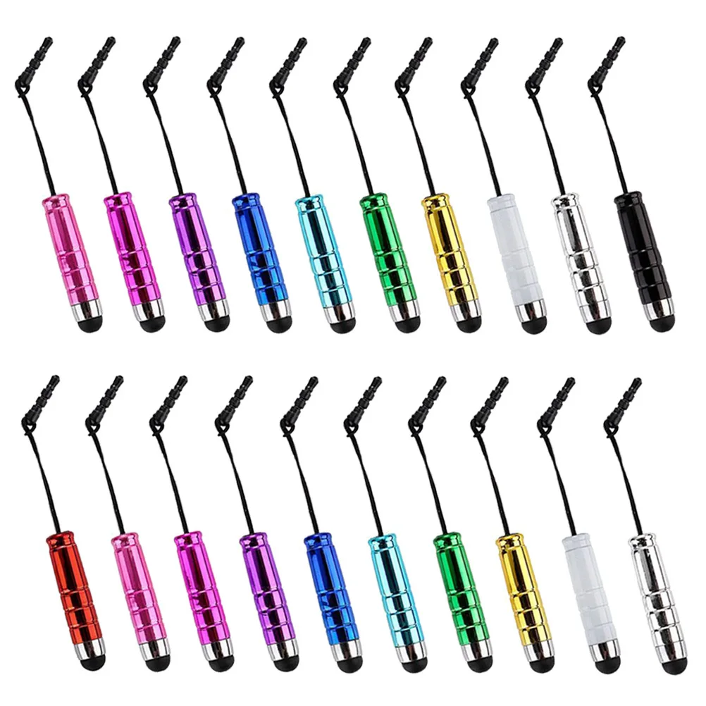 

20 PCS/Set Capacitor Pen Dustproof Plug Smart Phone Cell Mobile Phones Smartphones Touch Pens for Tablets Stylus Soft