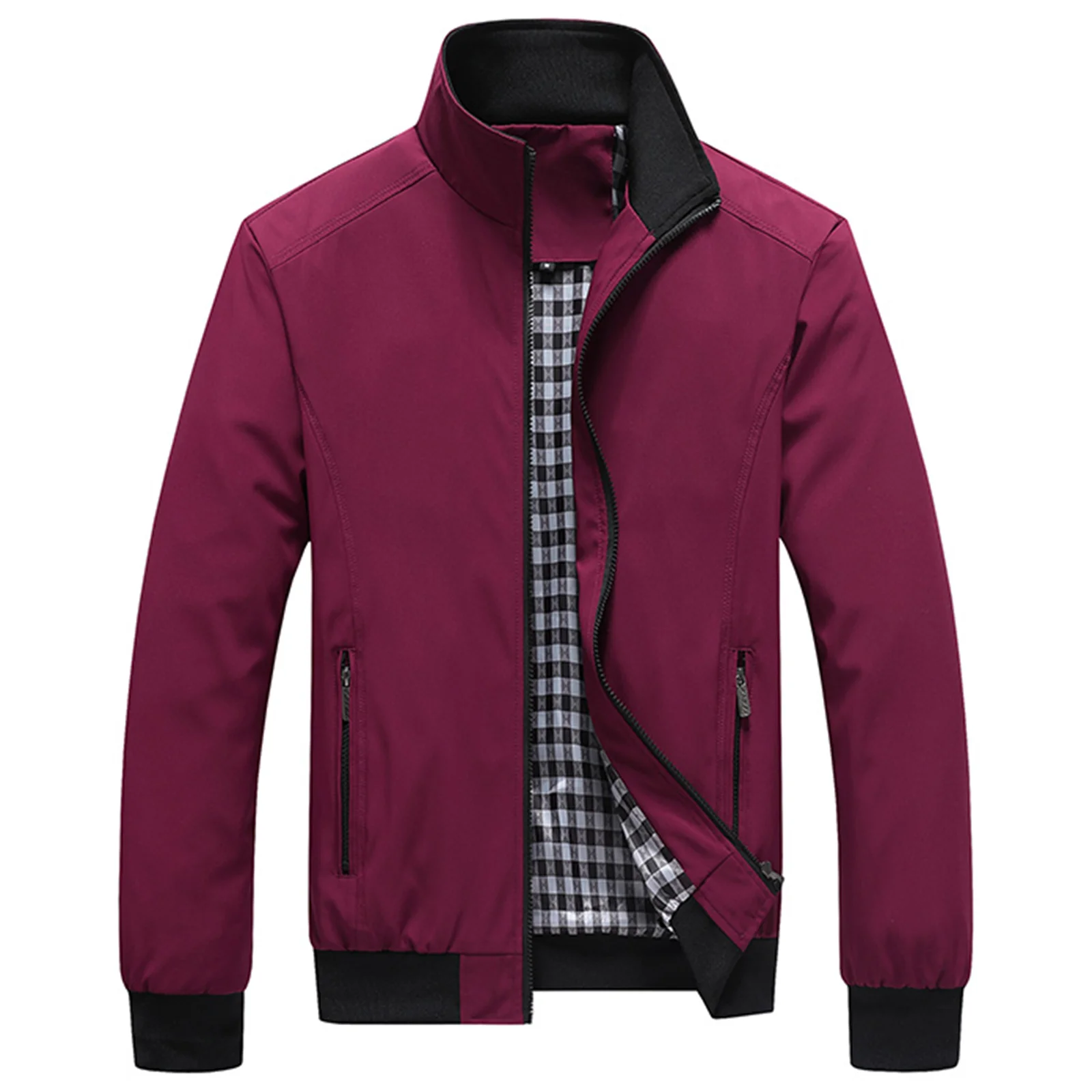 New Men's Lightweight Jacket Casual Male Windbreaker Bomber Coats Men Stand Collar Business Workwear Jackets Clothing 2025