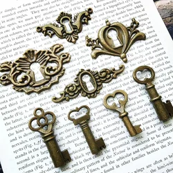 [MET015] Keys and Keyholes Retro Metal Accessories   Junk Journal Scrapbook