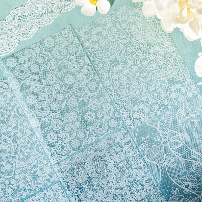 レースセレニティステッカー,10x14cm,ヴィンテージ,コラージュ,手工芸品,カード,文房具,外出用