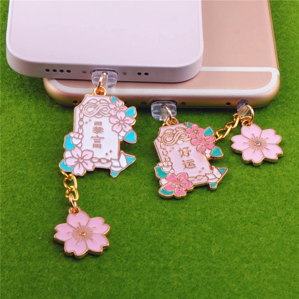 Cute Women Dust Plug Charm Kawaii Charge Port Plug For iPhone Earphone Anti Dust Cap Dust Protection Stopper Phone Accessories