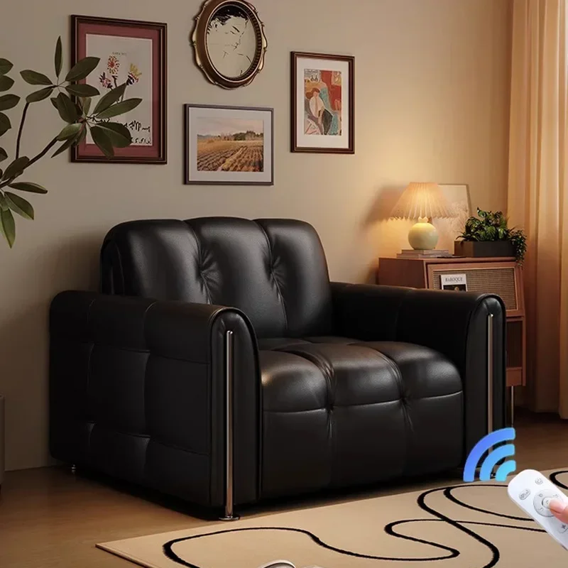 

Study Small Sofa Black Single Recliner Smart Sofa Designer Europe Sillon Relax Reclinable Para Salon Living Room Furniture