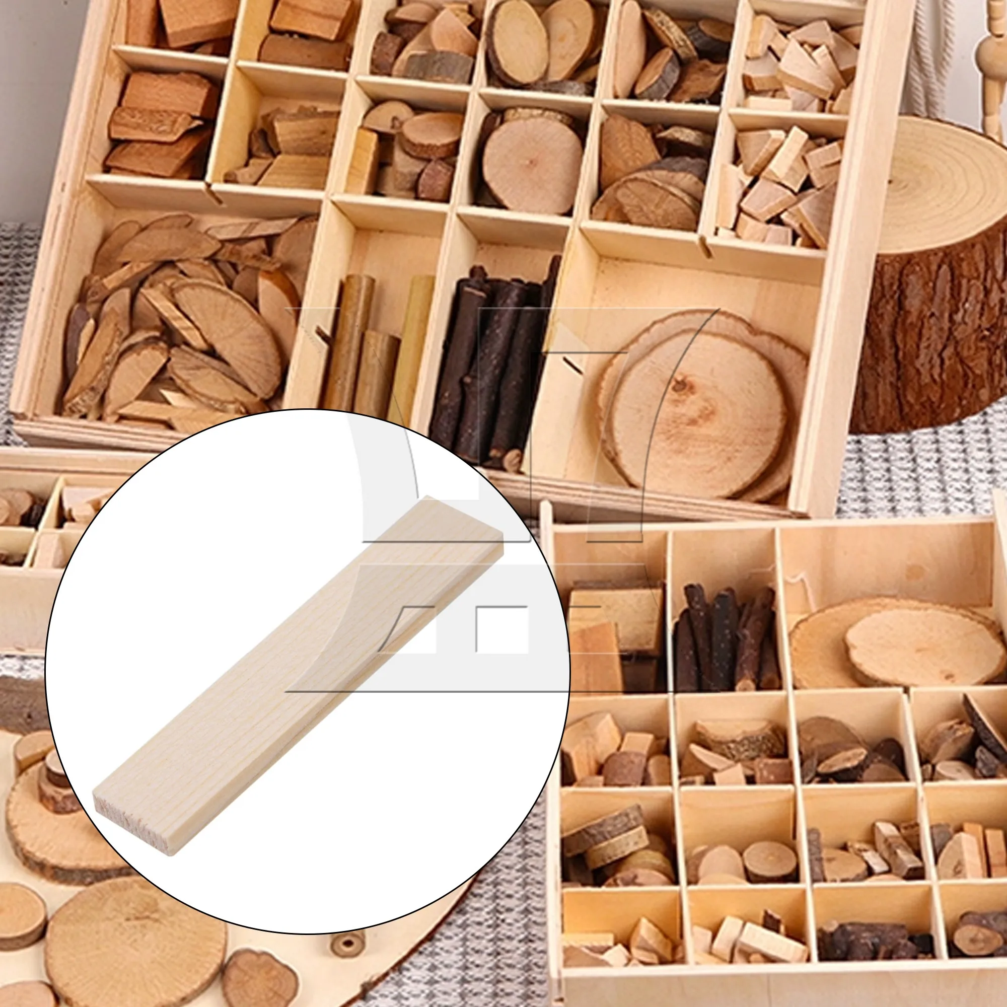 100 peças varas de madeira de bambu de 2 polegadas para modelo de barco de aeronave doméstica