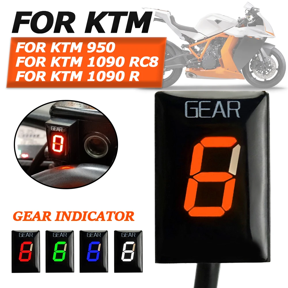 

For KTM 950 1090 RC8 1090 R 1090R KTM950 KTM1090 R Motorcycle Accessories Gear Indicator Ecu Direct Mount 1-6 Speed Gear Display