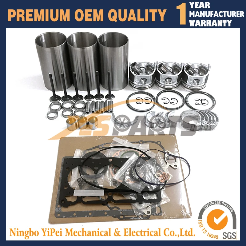 

Комплект для капитального ремонта двигателя D1305 для двигателя Kubota D1305 D1305B D1305EBH B2650 B2710HSD B2920 F3060 F3080 KB23X KB225 R1-261 Tr