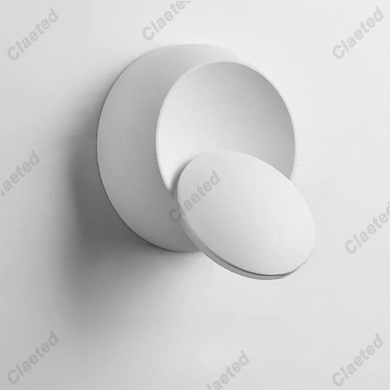 LED 360 ° Rotating Crescent Wall Lamp Bedroom Bedside Lamp Suitable for Living Room Staircase Corridor Decoration Wall Lamp