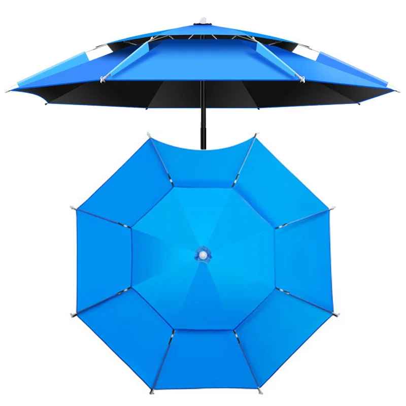 

Outdoor Fishing Umbrella for Sun Protection 360° Adjustable Rainproof Anti-UV Parasol 2.6m Arc Portable Large Camping Umbrella