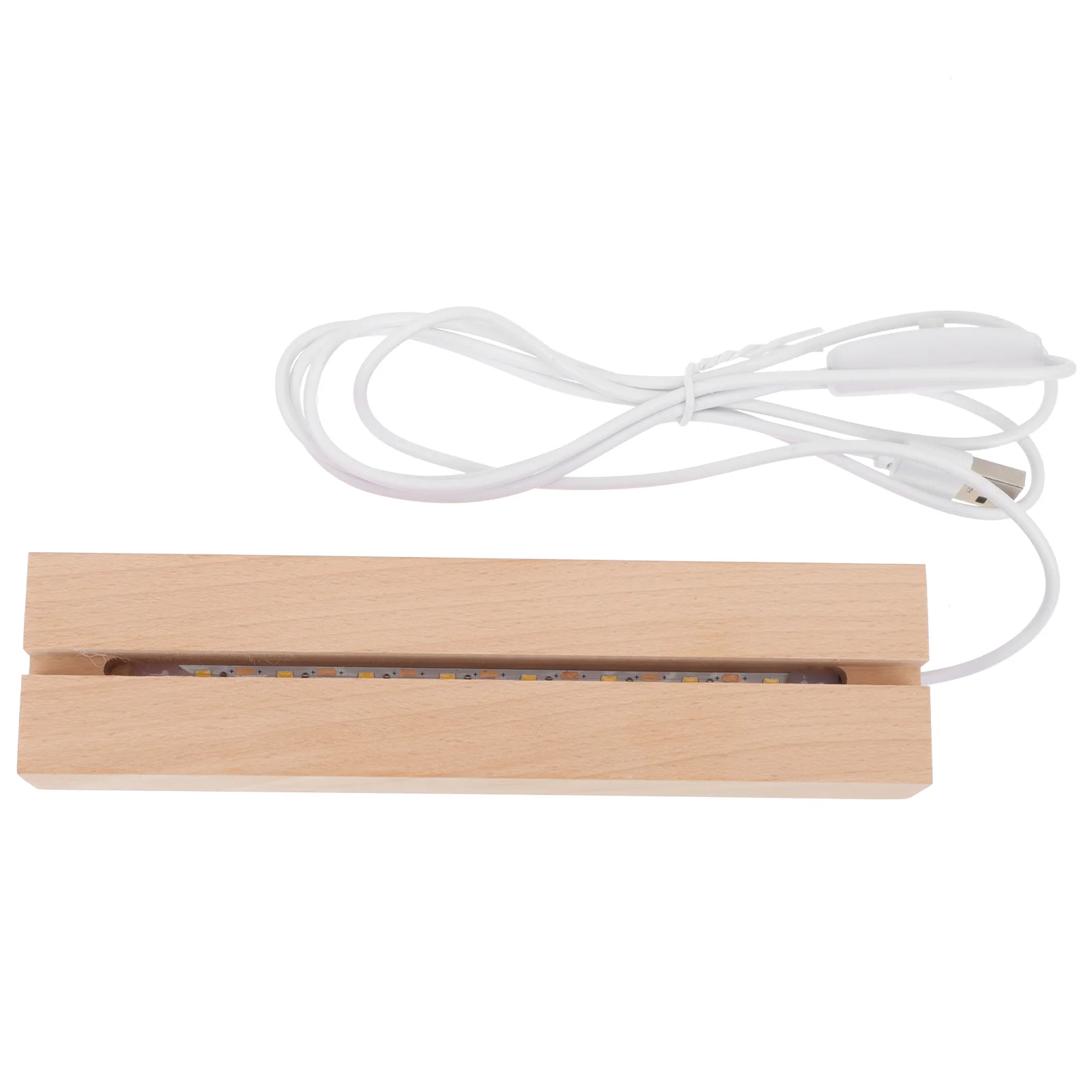 

Creative Wooden Night Light Base Led Glowing Lamp Stand Home Decor Display Pedestal Warm Lighting Board Accessory