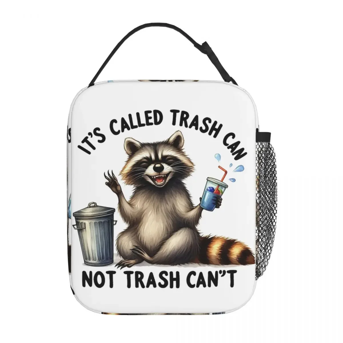 Trash Raccoon Meme Insulated Lunch Bag Raccoons Food Container Bags Portable Thermal Cooler Lunch Boxes For Travel