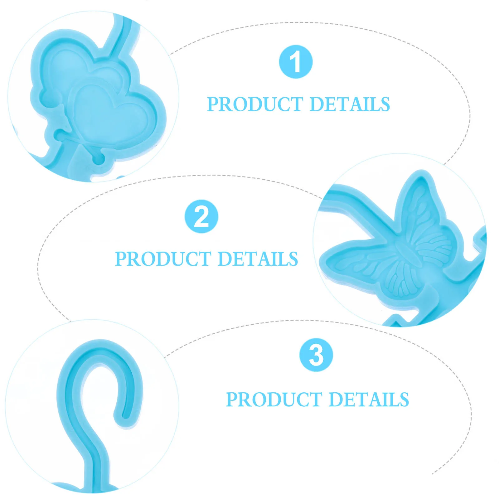 

2 Pcs Silicone Mold Hook Making Hanger Craft DIY Clasp Molds Easy Release Clean Beginner Kids H made Home Decor Jewelry