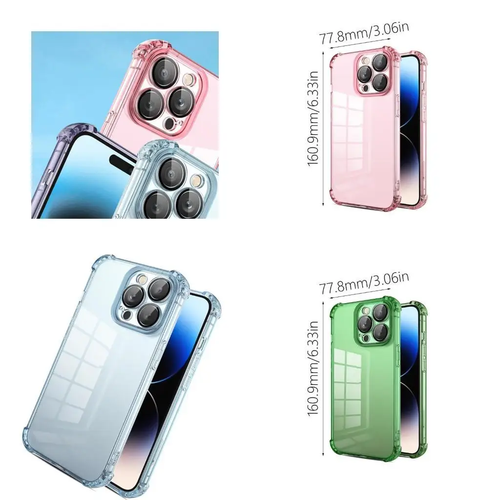 

Y1UB Clear Case for Phone 15 Flexible Housing Shockproof Protective Bumper Skin