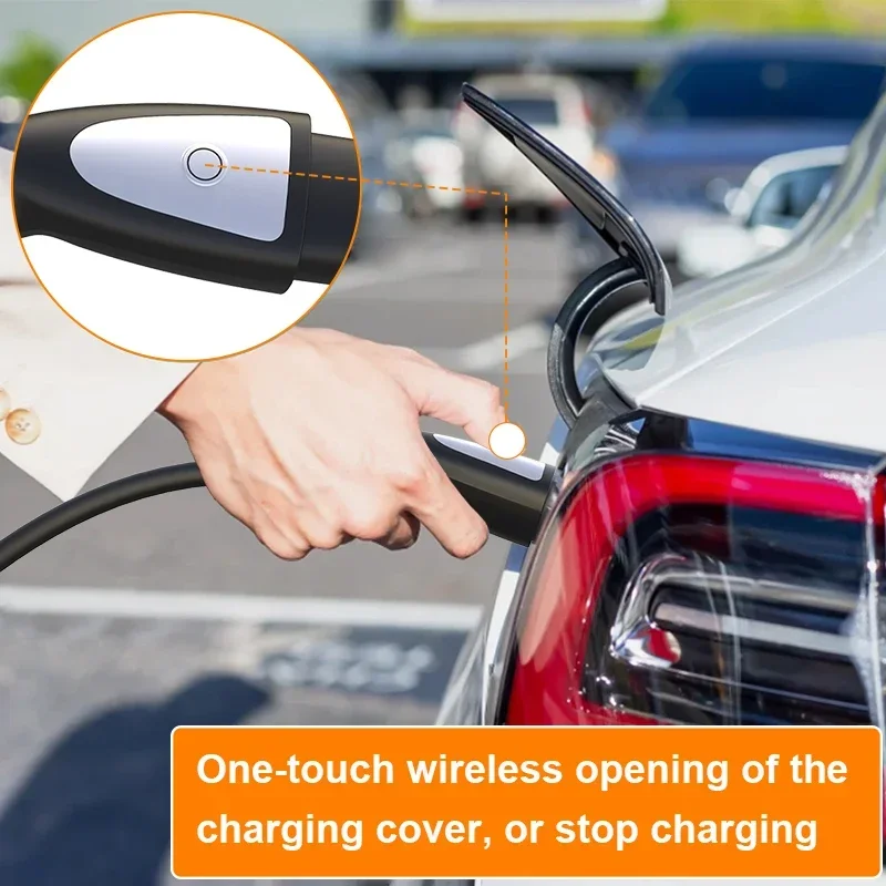 feyree Portable EV Charger 3.5KW Charging Station 16A Adjustable Current Fast Charging with NACS Plug Compatible for Tesla Cars