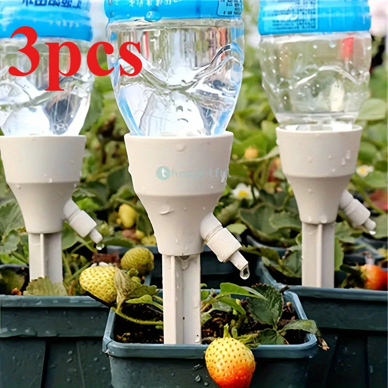 

1/3pcs Automatic Plant Watering Spikes - Adjustable Drip Irrigation Kit for Indoor Potted Plants, No Battery, Fits Bottles