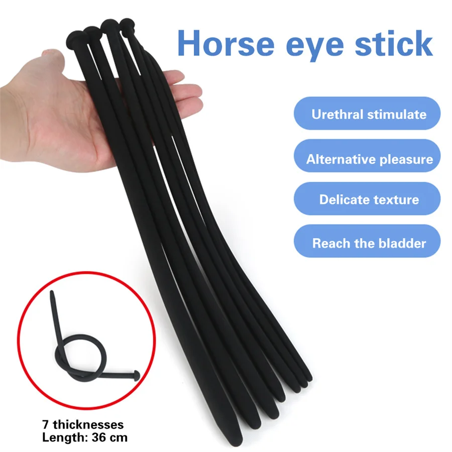 Sexy Erotic Horse Eye Plug Stick Male Masturbator Penis Plug Insert Urethral Stimulator Catheter Dilator Rod Sex Toys For Man