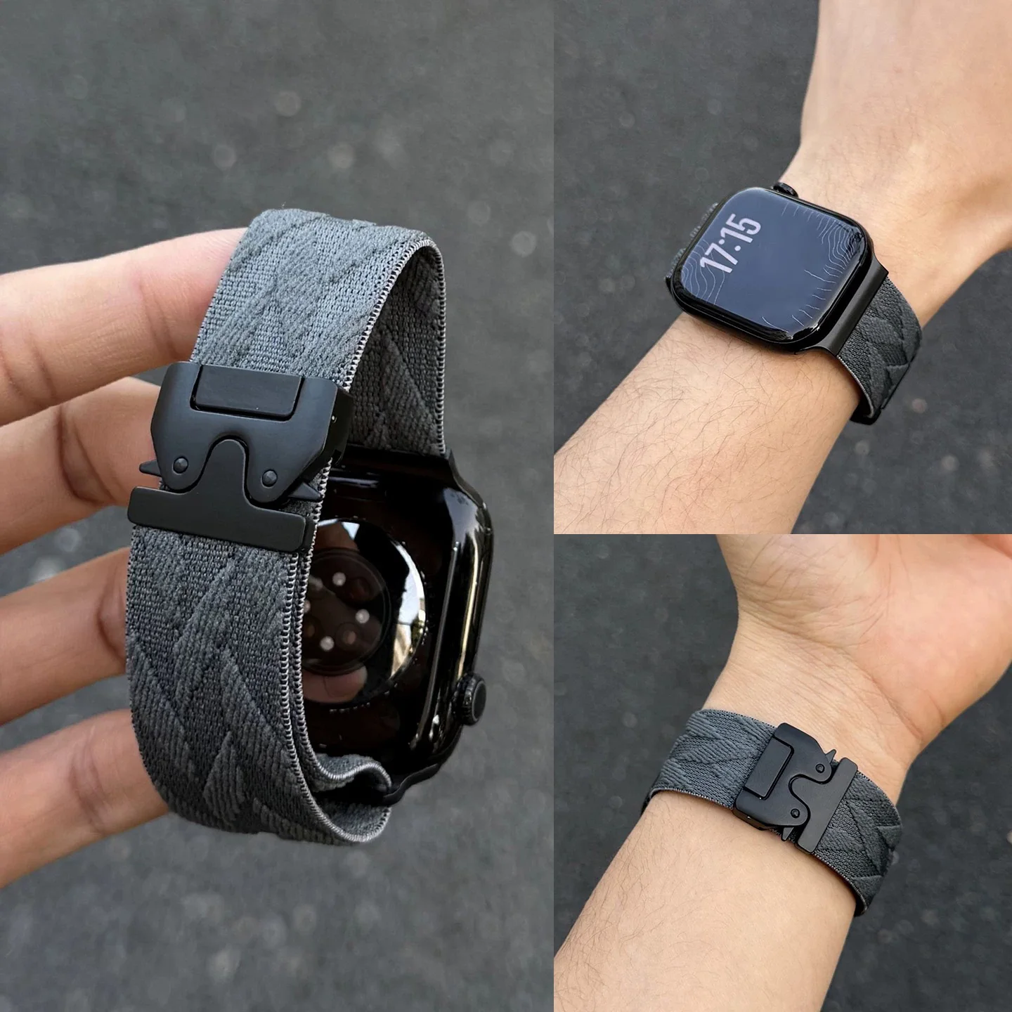 Elastic Nylon Strap For Apple Watch Ultra4 Bands 49mm 45mm 46/44/40mm Sport Comfort Bracelet Correa for iWatch 12 11 SE 9 8 7 6