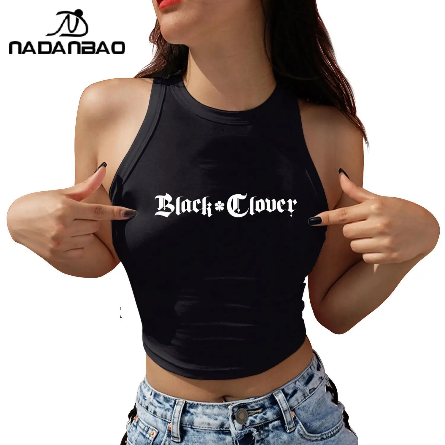 

Black Clover Women Crop Top Japanese Anime Printed Sleeveless Shirts Summer Streetwear Y2K Tank Tops Female Harajuku Clothing